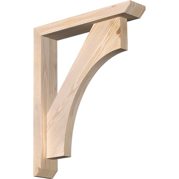 Ekena Millwork Westlake Slat Smooth Bracket w/ Offset Brace, Douglas Fir, 3 1/2"W x 18"D x 22"H BKT0402X18X22WTL06SDF - main